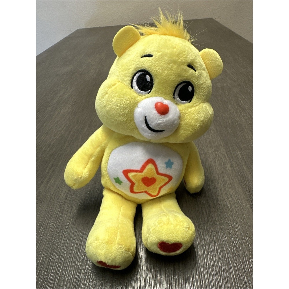 Basic fun Care Bear superstar Bear plush belly badge try your best yellow 2023